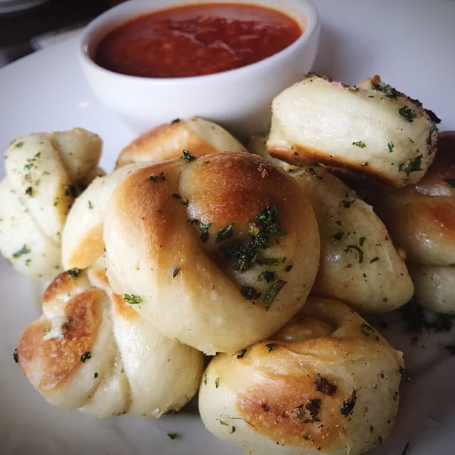 Garlic Knots with Mozzarella.