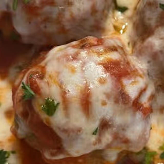 Meatball Parmigiana.