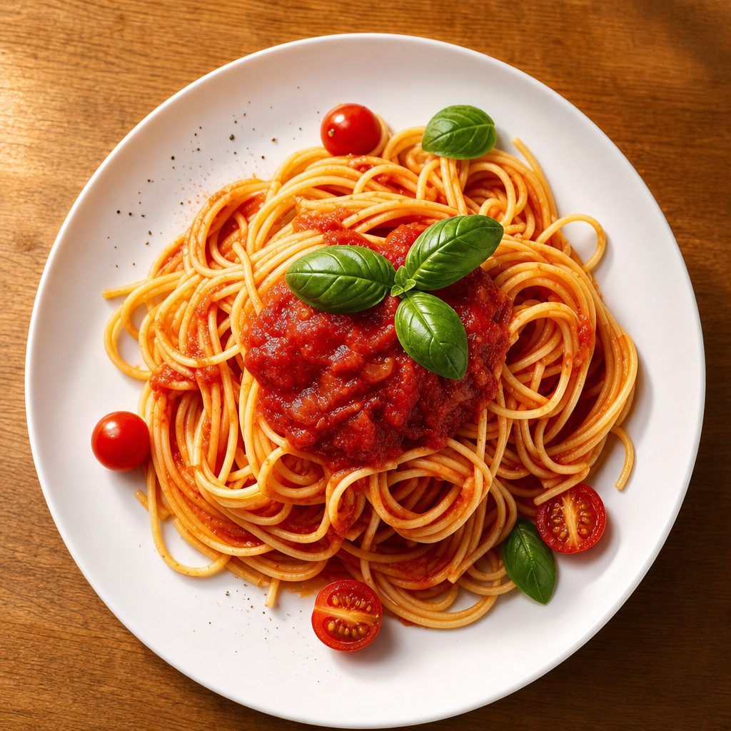 Kids Spaghetti with Tomato Sauce.