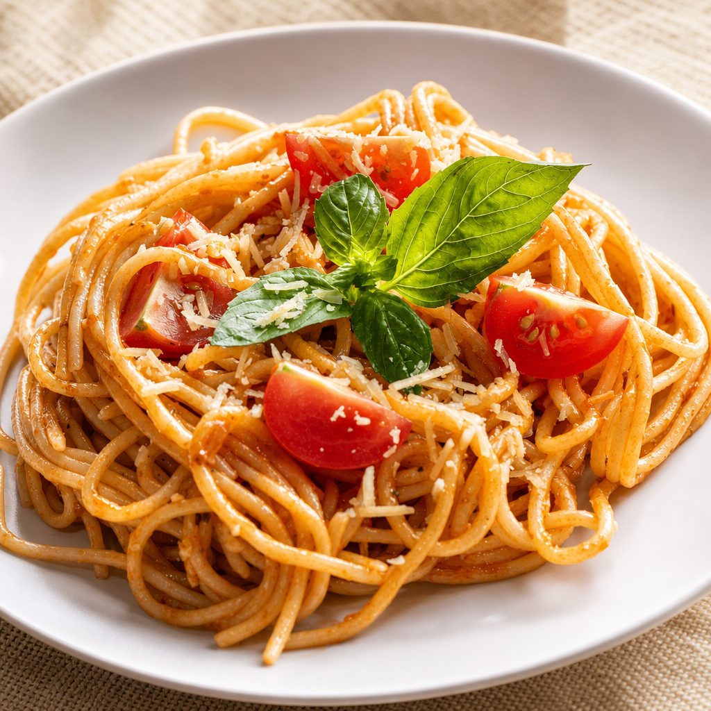 Spaghetti with Tomato Sauce.