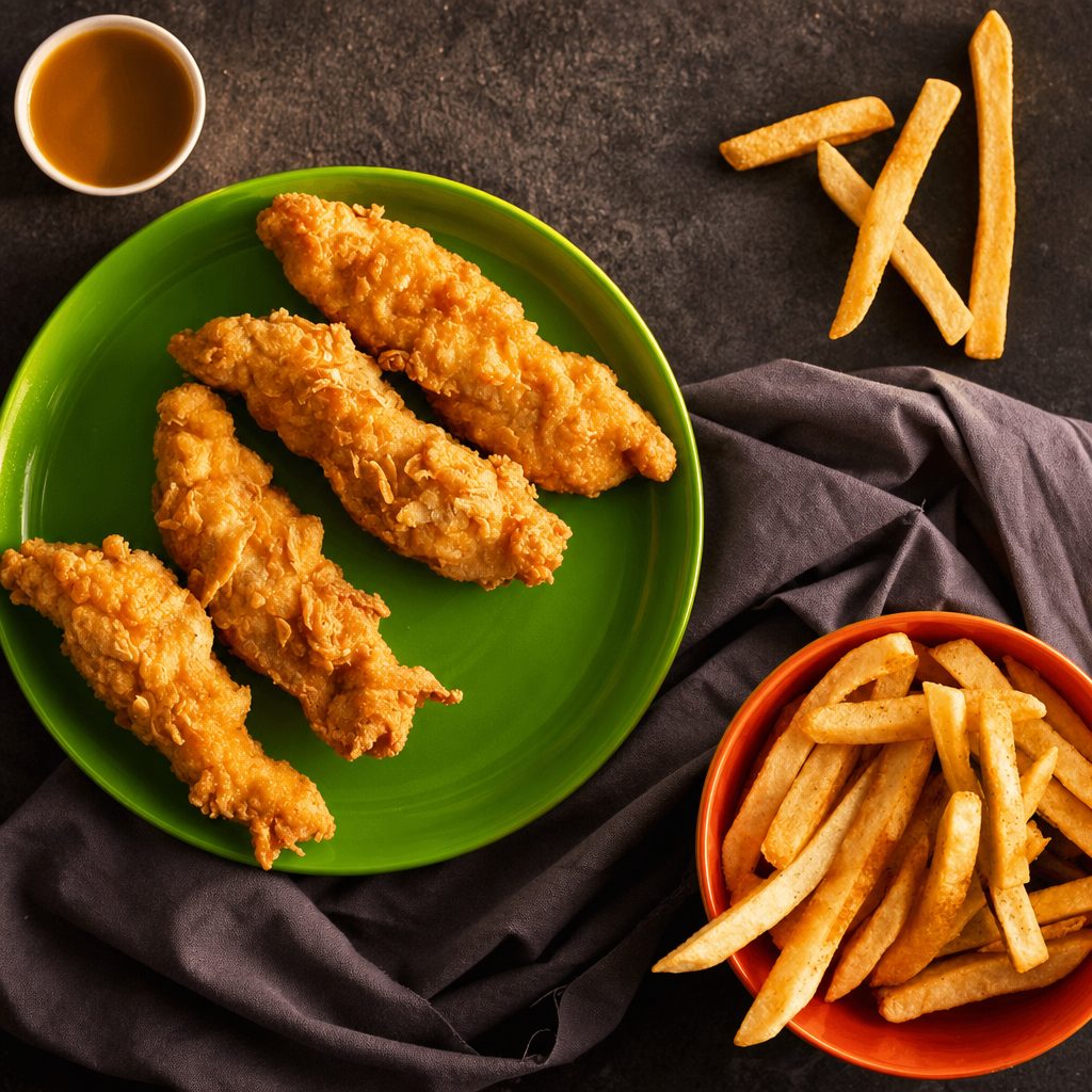 Kids Chicken Tenders & Fries.