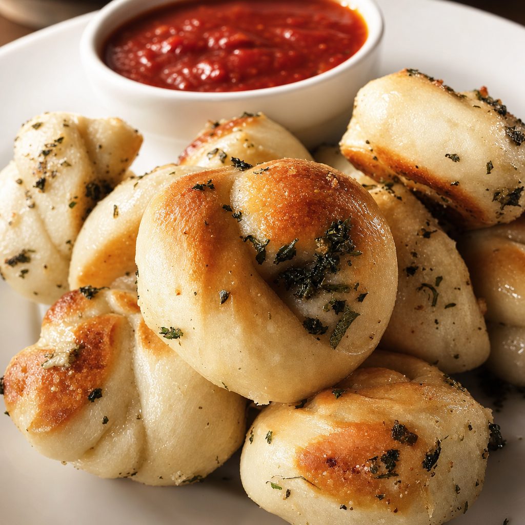 Garlic Knots with Mozzarella.