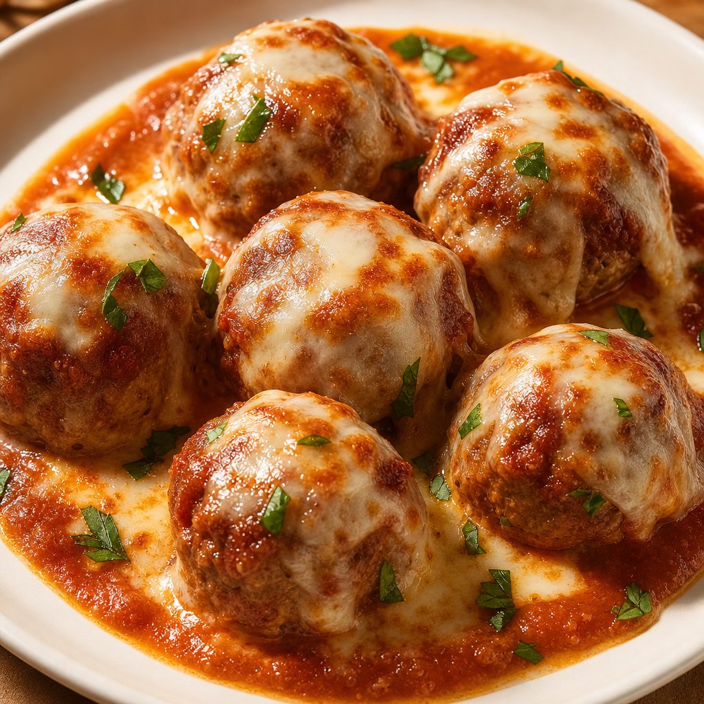 Meatball Parmigiana.