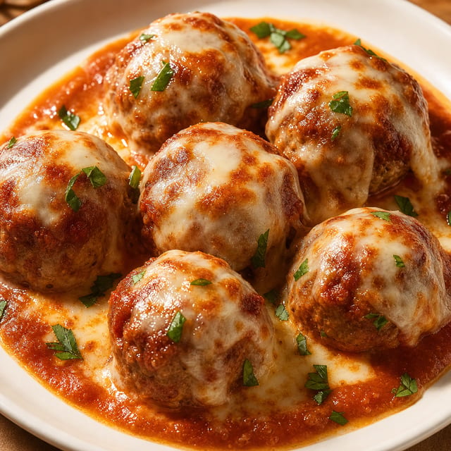 Meatball Parmigiana.